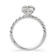 Renata Heart Cut Solitaire Rope Engagement Ring Setting - Nivetta